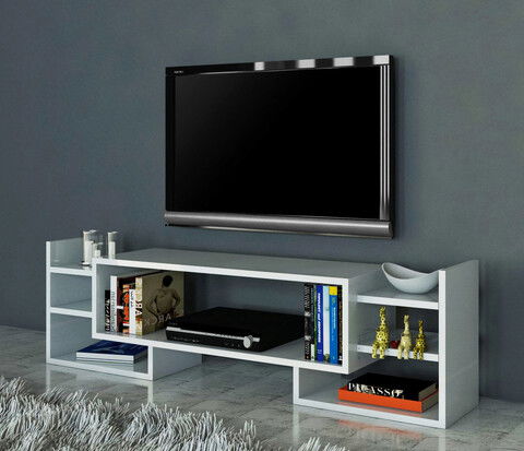 Comoda TV, Moblert, Sema, 115x38.2x29.6cm, Alb