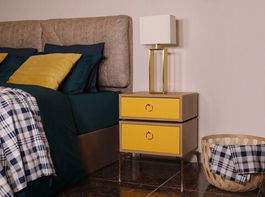 Noptiera, Mod Design, CARTER, 50x59x40cm, Stejar / Galben