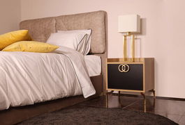 Noptiera, Mod Design, FESTİ, 50x40x59cm, Aur / Stejar / Negru