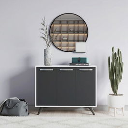 Dulap multifunctional, Mod Design, Piffa, 100x82x35cm, Alb / Antracit