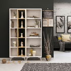 Corp biblioteca, Mod Design, Potenza, 50x162x25cm, Stejar / Alb