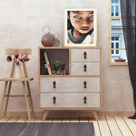 Dulap, Mod Design, Witlof, 70x88.6x40cm, Stejar / Alb