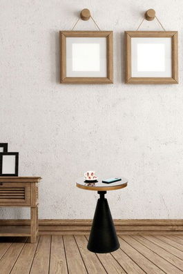 Masuta, Nassre, 1000-1, 42x55x42cm, Aur / Negru