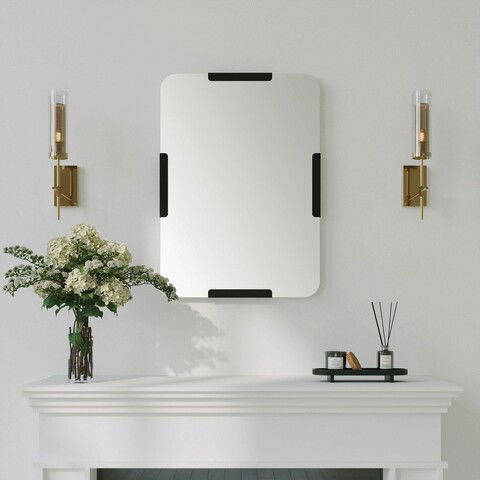 Oglinda decorativa, Neostill, Pera, 50x70cm, Negru
