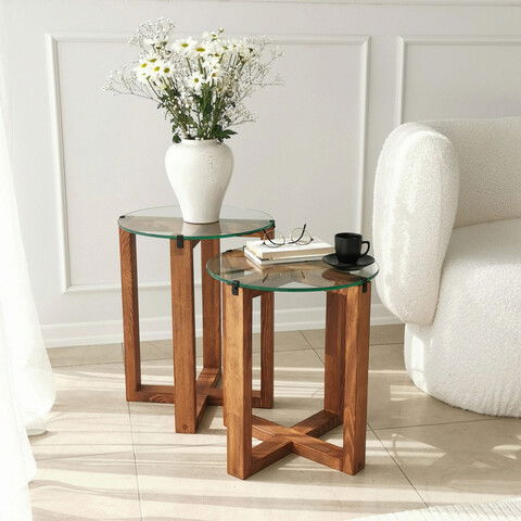 Set masute 2 piese, Neostill, Amalfi, Nuc