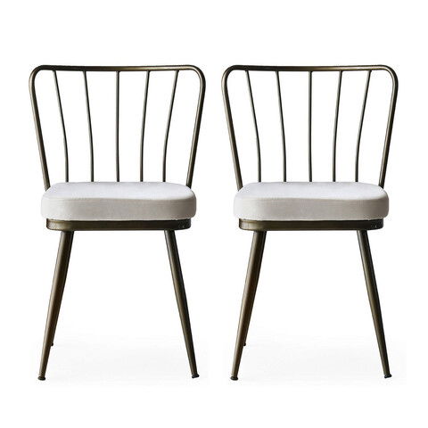 Set scaune (2 bucăți), Nmobb , Yıldız, Cadru: 100% METAL, Nurcă