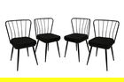 Set scaune (4 bucăți), Nmobb , Yıldız 181, Cadru: 100% METAL, Negru