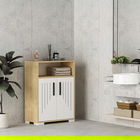 Dulap multifunctional, Olivia, Moon, 60x96.6x29.6cm, 100% PAL melaminat , Stejar safir / Alb