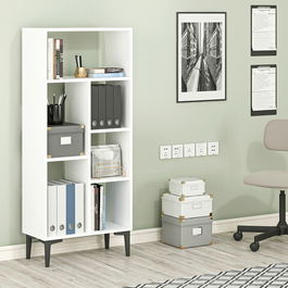 Corp biblioteca, Olivia, Penta, 60x138.6x29.6cm, 100% PAL melaminat, Alb