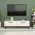Comoda TV, Olivia, Melisa, 120x45x29.6cm, 100% PAL melaminat , Safir / Alb