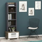 Corp biblioteca, Olivia, Dawn, 35x152.2x25.6cm, 100% PAL melaminat, Nuc / Alb / Antracit