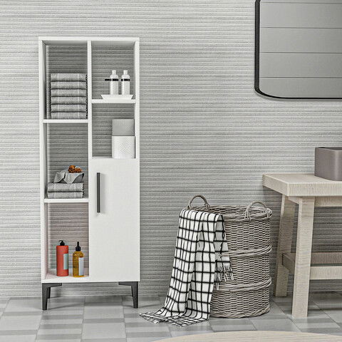 Dulap multifunctional, Olivia, Ephesus, 50x138.6x29.6cm, 100% PAL melaminat, Alb