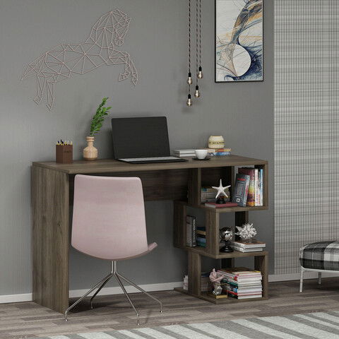 Birou, Olivia, Dardanos, 110x73.8x50cm, 100% PAL melaminat, Nuc