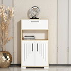 Dulap multifunctional, Olivia, Perfect, 72x123.6x35cm, 100% PAL melaminat , Stejar safir / Alb