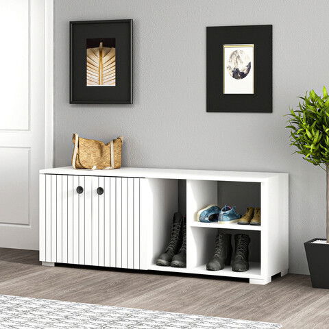 Pantofar, Olivia, Sarandon, 120x51.6x31.4cm, 100% PAL melaminat, Alb