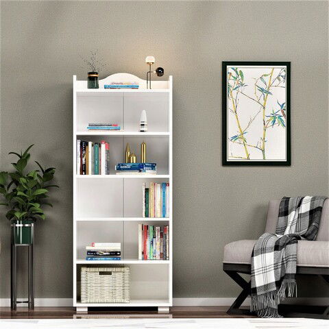 Corp biblioteca, Olivia, Wise, 60x160x30cm, 100% PAL melaminat, Alb