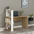 Birou, Olivia, Node, 120x111.8x60cm, 100% PAL melaminat, Stejar safir / Alb