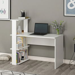 Birou, Olivia, Node, 120x111.8x60cm, 100% PAL melaminat, Alb