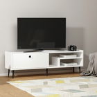 Comoda TV, Olivia, Rio, Cm, 100% PAL melaminat, Alb