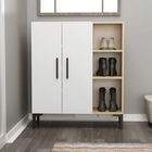 Dulap multifunctional, Olivia, Viva, 90x105x32cm, 100% PAL melaminat, Safir / Alb