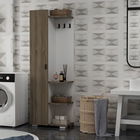 Dulap multifunctional, Olivia, Flexi, Cm, 100% PAL melaminat, Nuc / Alb