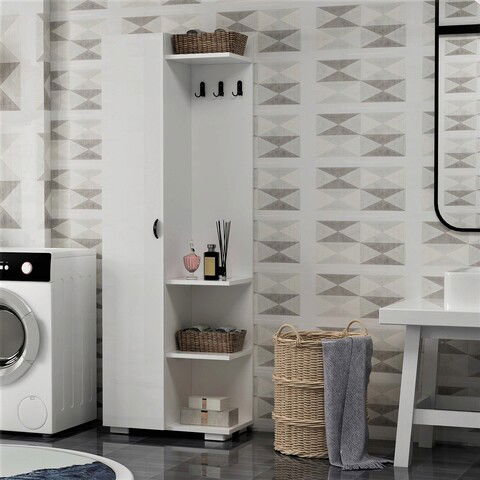Dulap multifunctional, Olivia, Flexi, Cm, 100% PAL melaminat, Alb