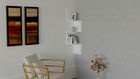 Raft de perete, Puqa Design, Zikzak, 25x105.4x25cm, 100% PAL melaminat, Alb