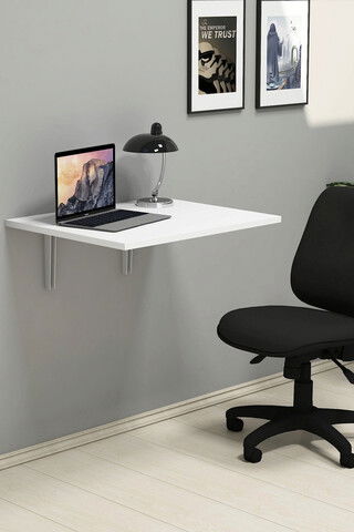 Masa pliabila, Puqa Design, Nur, 60x1.8x50cm, 100% PAL melaminat, Alb
