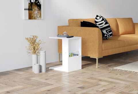 Masuta, Puqa Design, Star, 30x50x40cm, 100% PAL melaminat, Alb