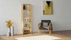 Corp biblioteca, Puqa Design, New, 160x50x19.6cm, 100% PAL melaminat, Stejar