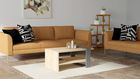 Măsuţă de cafea, Puqa Design, Yonca, 80x35x50cm, 100% PAL melaminat, Antracit / Stejar