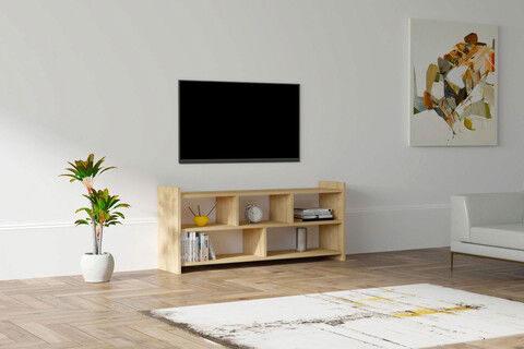 Comoda TV, Puqa Design, Pera, 120x55x28cm, 100% PAL melaminat, Nuc
