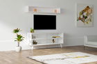 Comoda TV, Puqa Design, Boom, Cm, 100% PAL melaminat, Alb