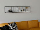 Raft de perete, Puqa Design, Miray, 115x25.5x25.5cm, 100% PAL melaminat, Alb / Negru
