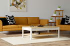 Măsuţă de cafea, Puqa Design, Moli, 100x35x60cm, 100% PAL melaminat, Safir / Alb