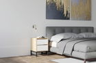 Noptiera, Puqa Design, Cefalu, 40x55x40cm, 100% PAL melaminat, Safir / Alb
