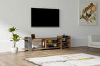 Comoda TV, Puqa Design, Zeyna, 156x40x29.6cm, 100% PAL melaminat, Nuc / Antracit
