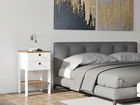 Noptiera, Puqa Design, Ruzisa, 44x75x44cm, 100% PAL melaminat, Alb / Nuc