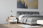 Noptiera, Puqa Design, Mise, Cm, 100% PAL melaminat, Alb / Nuc