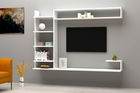Comoda TV, Puqa Design, Noble, 180x121.8x29.6cm, 100% PAL melaminat, Alb