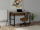 Birou, Puqa Design, Rana, 120x75x60cm, 100% PAL melaminat, Nuc / Negru