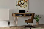 Birou, Puqa Design, Novo, 120x74.8x60cm, 100% PAL melaminat, Nuc