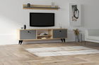Comoda TV, Puqa Design, Sliva, Cm, 100% PAL melaminat, Safir / Antracit