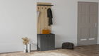Cuier, Puqa Design, Elkas, 60x180x35cm, 100% PAL melaminat, Safir / Antracit