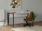 Birou, Puqa Design, Lara, 140x74x70cm, 100% PAL melaminat, Alb / Negru