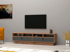 Comoda TV, Puqa Design, Apdus, 160x30x29.6cm, 100% PAL melaminat, Pinul Atlantic / Antracit