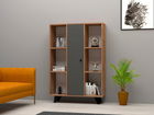 Corp biblioteca, Puqa Design, Selin, 90x120x29.6cm, 100% PAL melaminat, Pinul Atlantic / Antracit