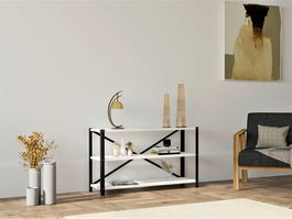 Corp biblioteca, Puqa Design, Derby, 103x60x29.5cm, 100% PAL melaminat, Alb