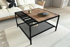 Măsuţă de cafea, Puqa Design, Gomis, 80x45x80cm, 100% PAL melaminat, Pinul Atlantic / Negru