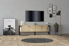 Comoda TV, Puqa Design, Ahu, 160x50.4x24.5cm, 100% PAL melaminat, Safir